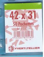 50 Pochettes Simple Soudure Transparentes 42x31mm - Clear Sleeves