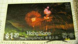 Hong Kong 1983 By Night Fireworks $1.30 - Used - Gebraucht