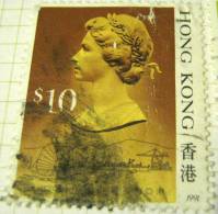 Hong Kong 1991 Queen Elizabeth II $10 - Used - Oblitérés