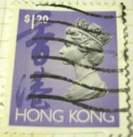 Hong Kong 1992 Queen Elizabeth II $1.20 - Used - Oblitérés