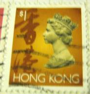 Hong Kong 1992 Queen Elizabeth II $1 - Used - Gebruikt