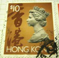 Hong Kong 1992 Queen Elizabeth II $10 - Used - Gebruikt