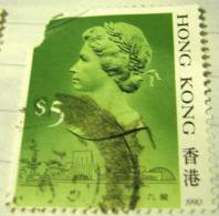 Hong Kong 1990 Queen Elizabeth II $5 - Used - Used Stamps