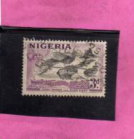 NIGERIA GREAT BRITAIN 1953 JERBA BRIDGE & RIVER NIGER - PONTE E FIUME USED - Nigeria (...-1960)