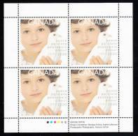 Canada MNH Scott #1813 Sheet Of 4 55c Child And Dove Of Peace - Millenium - Ganze Bögen