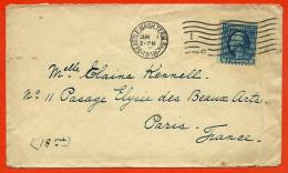 Lettre 1918 Cachet SEATTLE Amérique Etats-Unis U S A (oblitération Mécanique) Pour Paris - Lettres & Documents