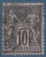 FRANCE Oblitéré Y&T N°103 Très Bien Centré - 1898-1900 Sage (Type III)