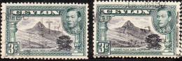 Ceylon 1938-52 King George VI Adam's Peak Used - Ceylon (...-1947)