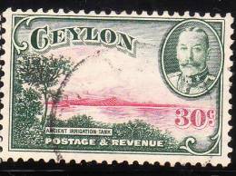 Ceylon 1935-36 King George V Ancient Reservoir Used - Ceylan (...-1947)