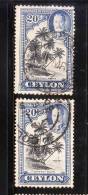 Ceylon 1935-36 King George V Coconut Palms Used - Ceylan (...-1947)