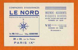 BUVARD :Compagnie D'Assurances LE NORD  Bleu - Bank & Insurance