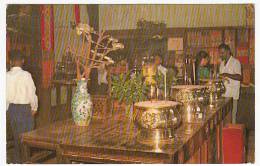 MALAYSIA - Penang, Pulau Pinang, Air Mail, Year 1974. Interior Scene Of The Temple - Malaysia