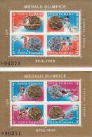 Romania 1988 / Olympic Medals / Set X 2 Blocks - Nuevos