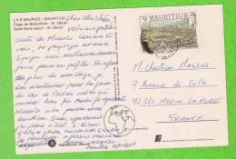 Sur CP - MAURITIUS - 1 Timbre - Maurice (1968-...)