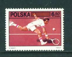 POLAND  -  1981  Tennis  Mounted Mint As Scan - Ongebruikt