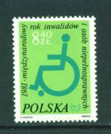 POLAND  -  1981  Year Of The Disabled  Mounted Mint As Scan - Unused Stamps
