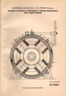 Original Patentschrift - Couffinhal & Ses Fils In St. Etienne , 1901 , Moteur à Courant Continu, La Vitesse !!! - Machines