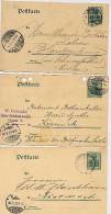 DR  P73  3 Postkarten  Lörrach+Oberschöneweide+Riestedt 1907 - Briefkaarten