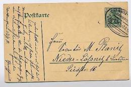 DR P78 Postkarte BAHNPOST Chemnitz  1910 - Briefkaarten