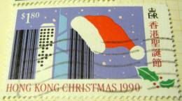 Hong Kong 1990 Christmas $1.80 - Used - Oblitérés