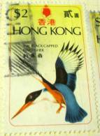 Hong Kong 1975 Blue Capped Kingfisher $2 - Used - Usados