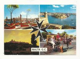 Cp, Malte, Multi-Vues, Voyagée 1970 - Malta