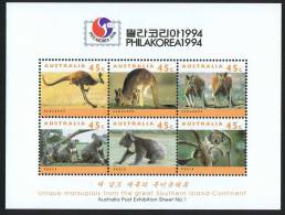 1994  Roos And Kpalas Sheet Overprinted PHILAKOREA   MNH ** - Blokken & Velletjes