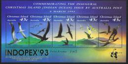 1993  Seabirds Sheet  Overprinted INDOPEX '93  MNH ** - Christmas Island