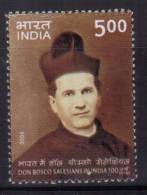 India MNH 2006, 100 Yrs Of Don Bosco Salesians, Famous People, - Nuevos