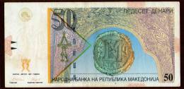 Makedonija ,Macedonia ,Mazedonien, Macedoine,50 Denari,P.15a, 1997,UNC,see Scan - Noord-Macedonië