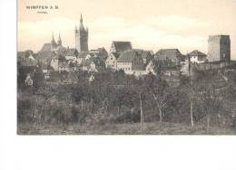Litho Wimpfen A.B. Total Mit Wohnhäuser Kirche Turm Sw Um 1908 - Bad Wimpfen