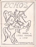 ST GEORGES/S/MEUSE - Journal De L´école Moyenne De L´Etat (format A4) - 13 Pages - Année Vers 1950 Sans Garantie - Diploma's En Schoolrapporten