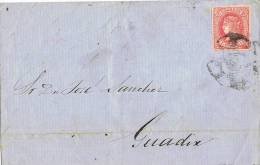 Carta Entera GRANADA  A Guadix 1864, Rueda De Carreta 5 - Lettres & Documents