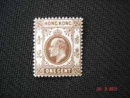 Hong Kong  1907  K.Edward VII  1c  SG91   MNH  Crease And Mark In Gum - Unused Stamps
