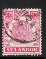 Selangor Malaya 1895-99 Tiger 3c Used - Selangor