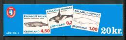 1996 Groenlandia Cetacei Cetaceans Cètacès Whales Baleines Booklet Complete 10 Stamps -L62 - Wale