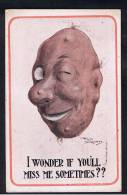 RB 881 - 1917 Reg Maurice Humour Postcard - Mr Potato Head "I Wonder If You'll Miss Me Sometimes" - Maurice
