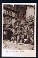 RB 881 - Real Photo France Postcard - Le Gros Horloge Rouen France - Horology Clock Theme - Haute-Normandie