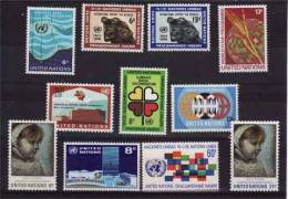 ONU ~ 1971 Année Compl.  N°  208 / 218    Neuf X X = 11 Valeurs - Unused Stamps