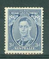 Australia: 1937/49   KGVI    SG168      3d    Blue   [Perf: 13½ X 14][Die I]     MH - Ongebruikt