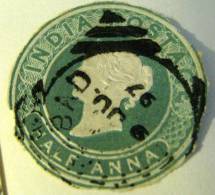 India Stationery Queen Victoria 0.5a - Used - Other & Unclassified