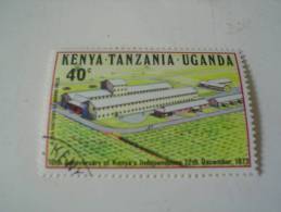 KENYA TANZANIA UGANDA - 1973 - USATO - 40c, Tea Factory, Nandi Hills. Scott 276 - Kenya, Oeganda & Tanzania