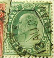 India 1902 King Edward VII 0.5a - Used - 1902-11 King Edward VII