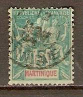 MARTINIQUE     1892.    Y&T N° 34 Oblitéré     Type Groupe. - Used Stamps