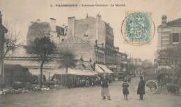 ( CPA 93 )  VILLEMOMBLE  /  L' Avenue Outrebon  -  Le Marché  - - Villemomble