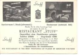GERMANIA . RISTORANTE STUFF, GEGENUBER DEM STADTTHEATER GELEGEN .FG-C1017 - Restaurantes