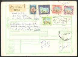 KUWAIT 1983  PARCEL CARD  With  5  STAMPS To India # 08511 - Kuwait