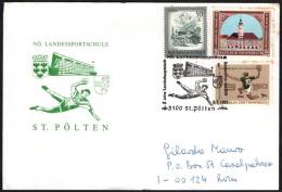 AUSTRIA ST. POLTEN 1991 -  5 JAHRE LANDESHAUPTSTADT - NUMERATORE 1 - TRACCE DI RUGGINE SUI FRANCOBOLLI - Pallamano