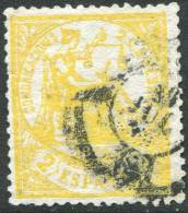 Edifil 143 2 Cts Amarillo De 1874 En Usado - Used Stamps