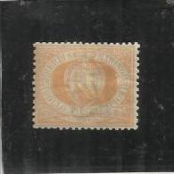 SAN MARINO 1892 - 1894 CIFRA O STEMMA CENTESIMI 30 CENTESIMI GIALLO CHIARO MNH DISCRETA CENTRATURA - Unused Stamps